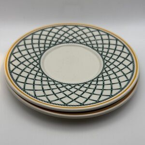 Set of 2 Villeroy & Boch Basket pattern porcelain saucer